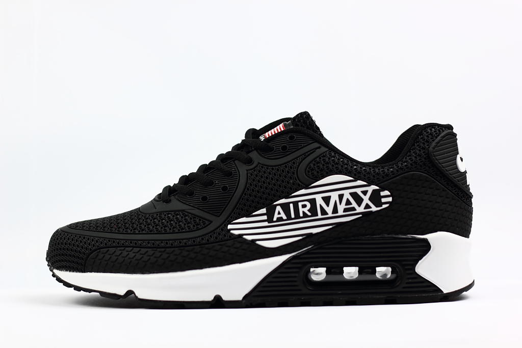 Supreme Nike Air Max 90 Nano Drop Plastic Black White Shoes - Click Image to Close